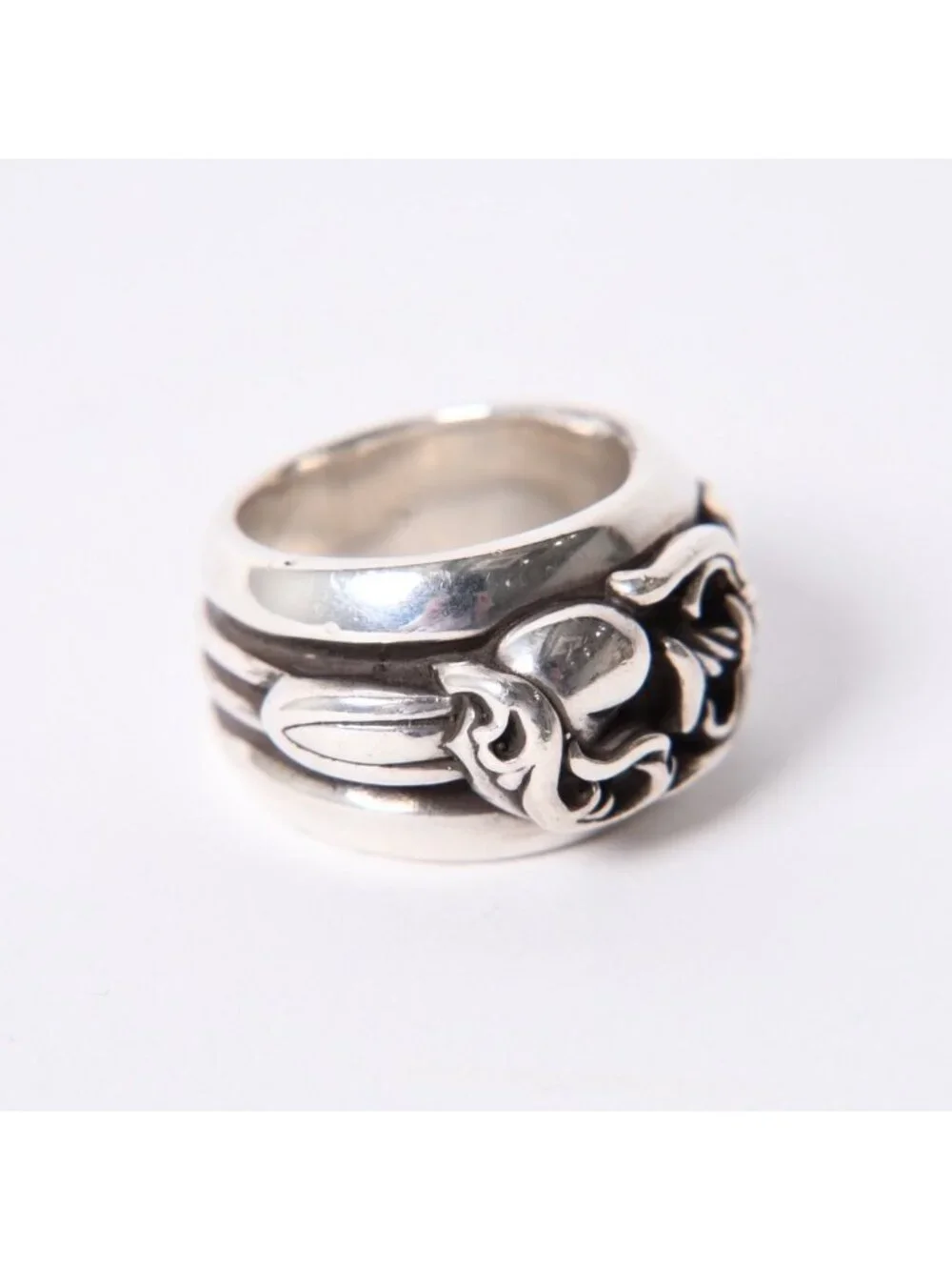 Chrome Hearts Dagger Heart Ring 925 Sterling Silver